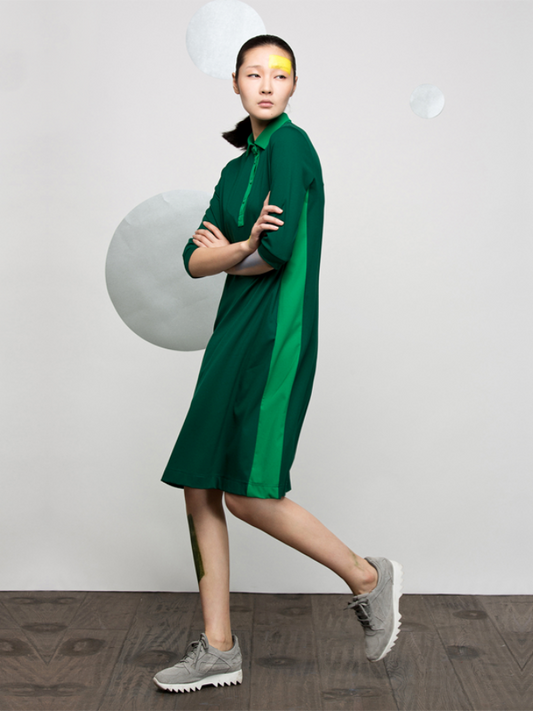 Bicolor Sporty Dress X2096