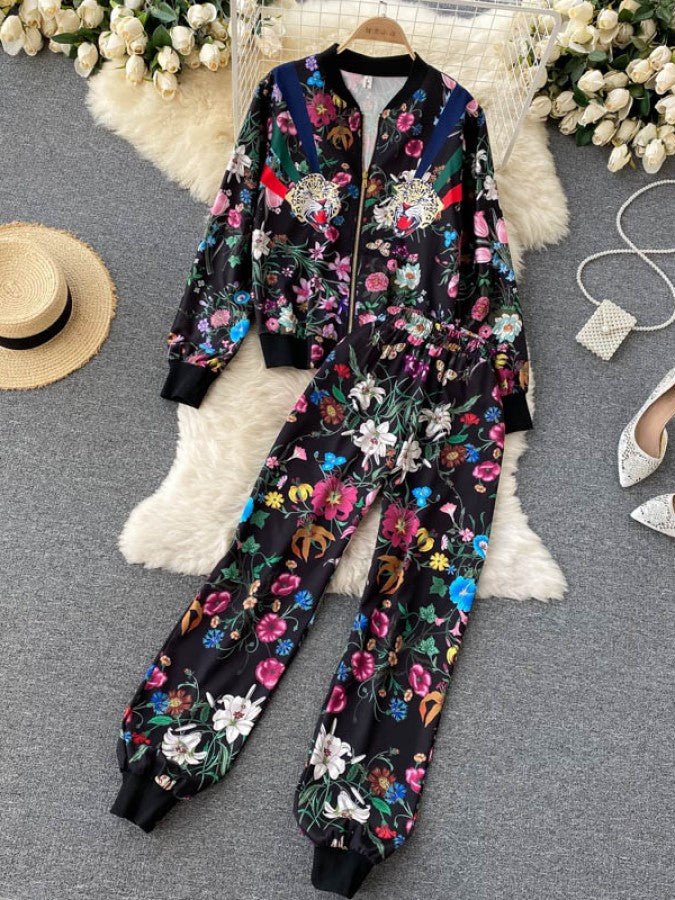 Floral Leopard Sport Two Piece X1003