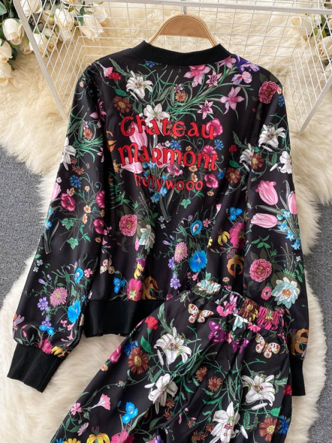 Floral Leopard Sport Two Piece X1003