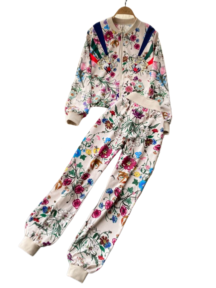Floral Leopard Sport Two Piece X1003