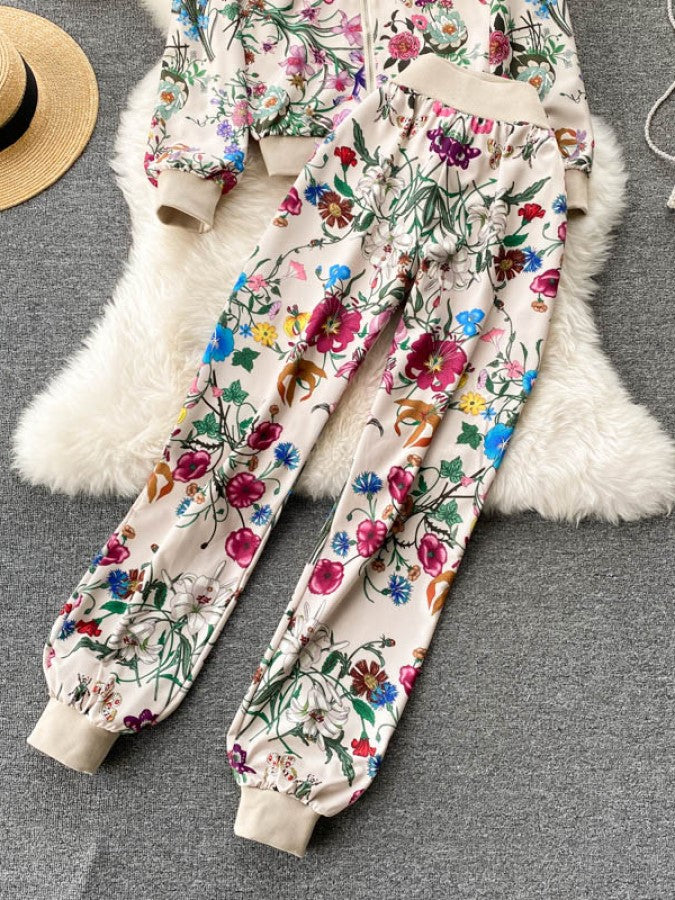 Floral Leopard Sport Two Piece X1003