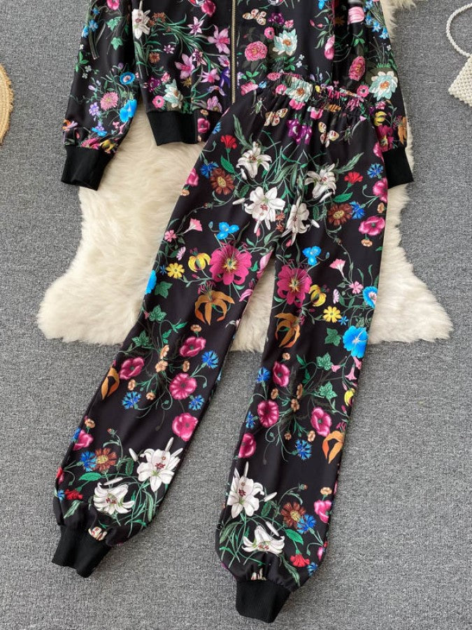 Floral Leopard Sport Two Piece X1003