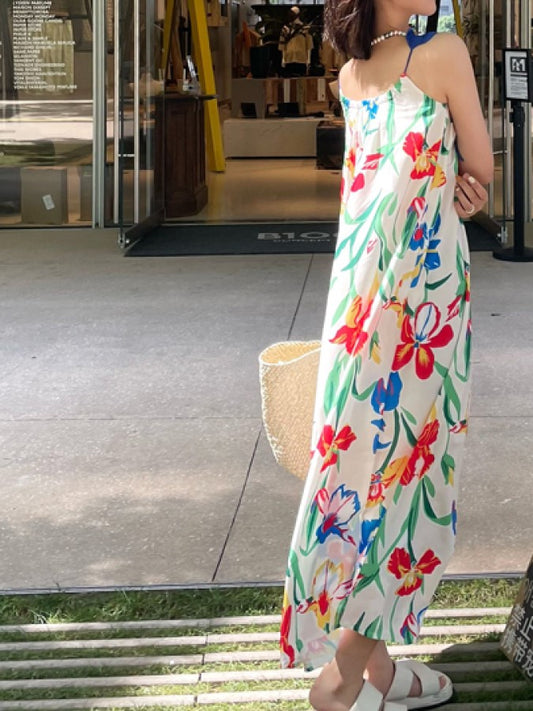 Flower Suspender Dress X1500