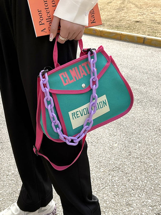 Color Piping Messenger Bag X1479