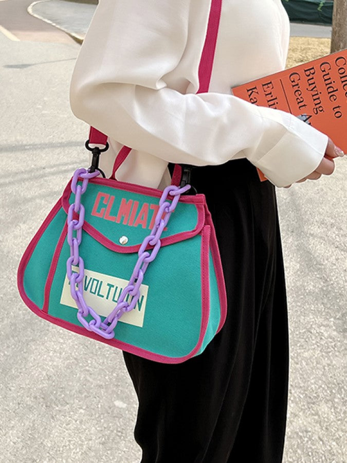 Color Piping Messenger Bag X1479