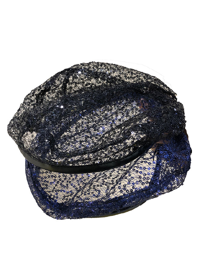 See-through sequin beret X170
