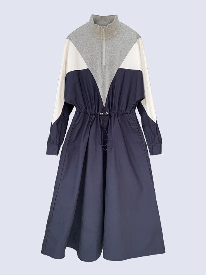 V-cut Sporty Style Dress X1803