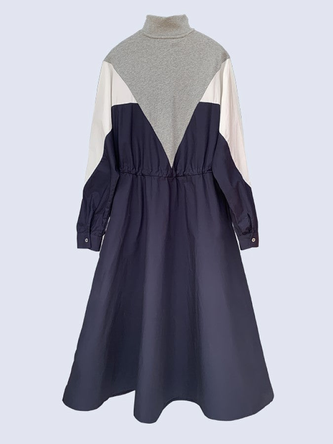 V-cut Sporty Style Dress X1803
