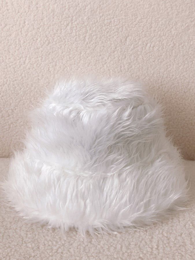 Colored Fur Bucket Hat X1843