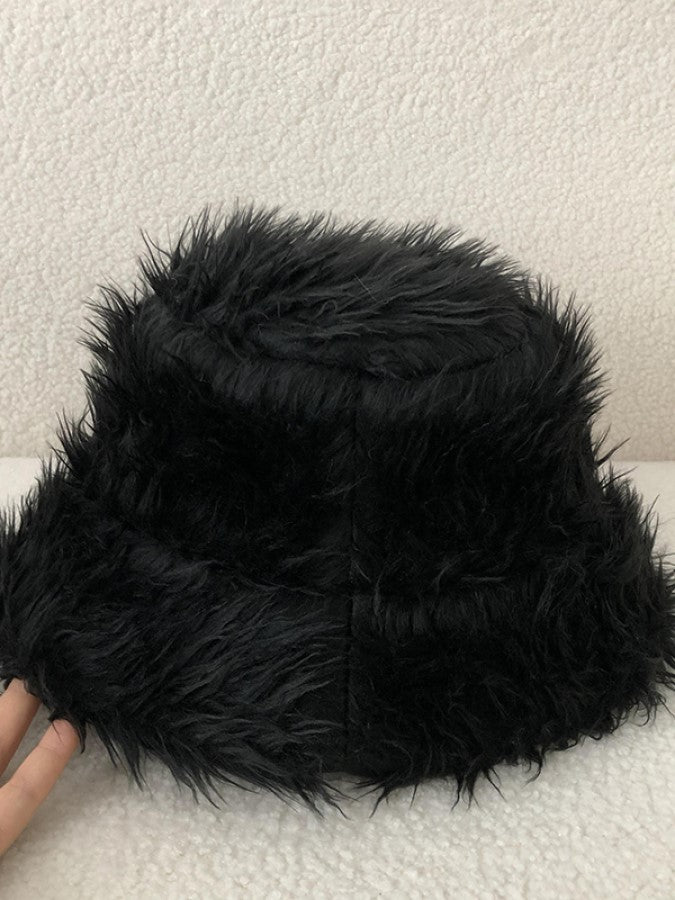 Colored Fur Bucket Hat X1843