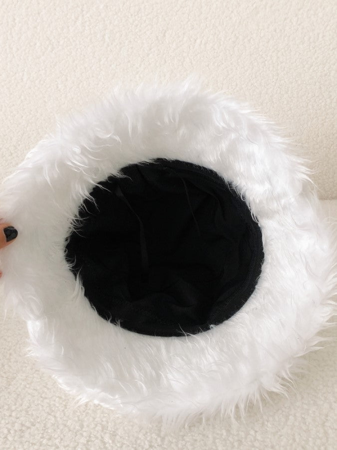 Colored Fur Bucket Hat X1843