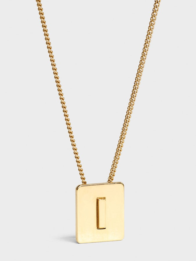 Alphabet Plate Chain Necklace X1993