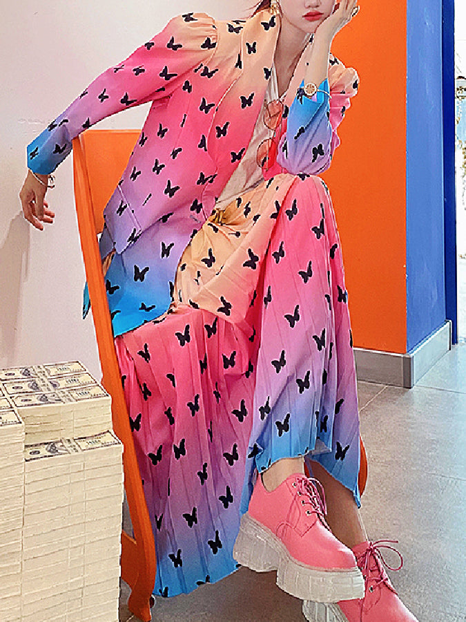 蝴蝶漸層套裝X206