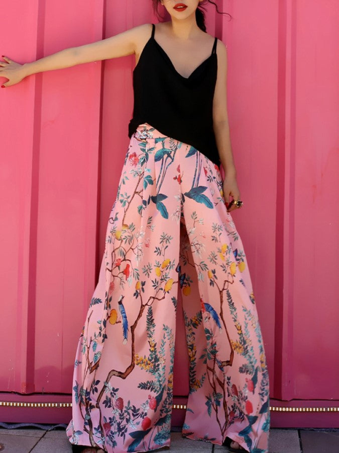 Botanical Art Loose Pants X2210