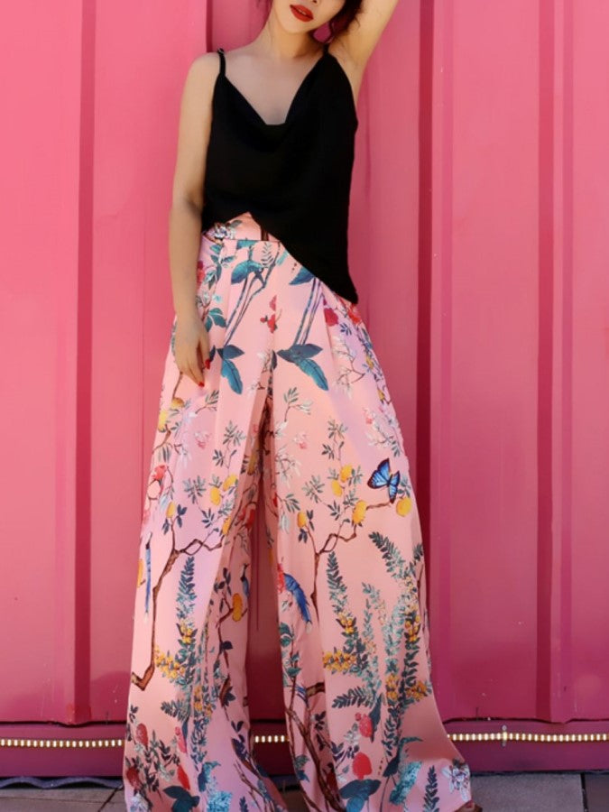 Botanical Art Loose Pants X2210