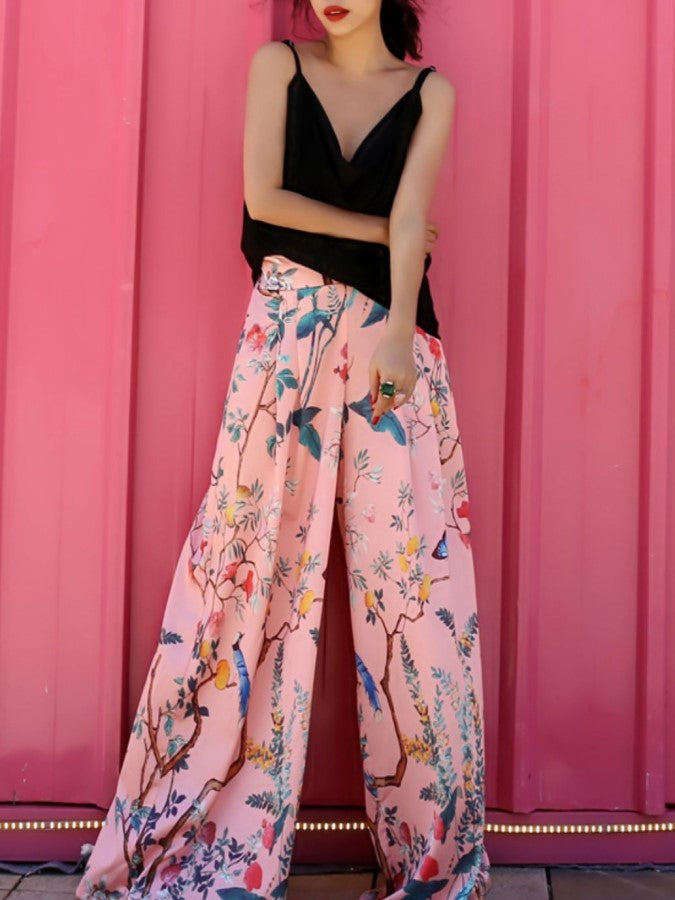 Botanical Art Loose Pants X2210