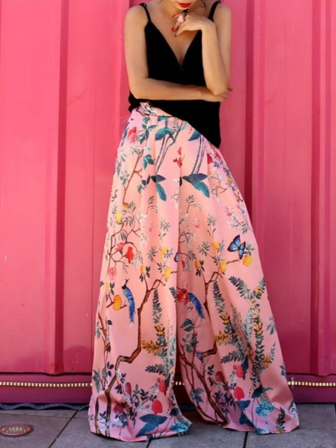 Botanical Art Loose Pants X2210