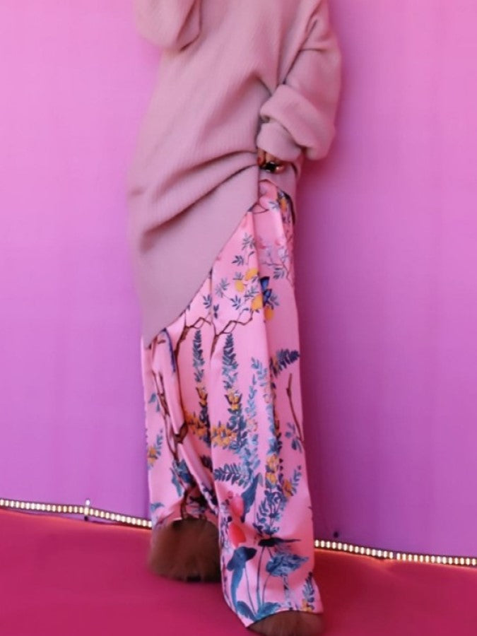 Botanical Art Loose Pants X2210