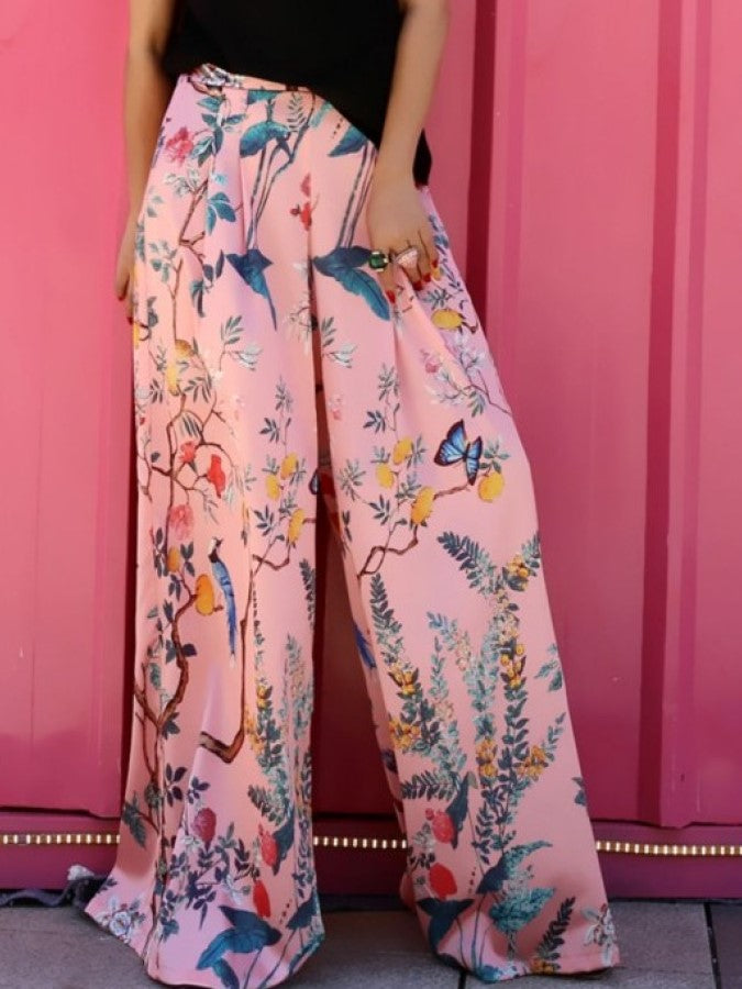 Botanical Art Loose Pants X2210