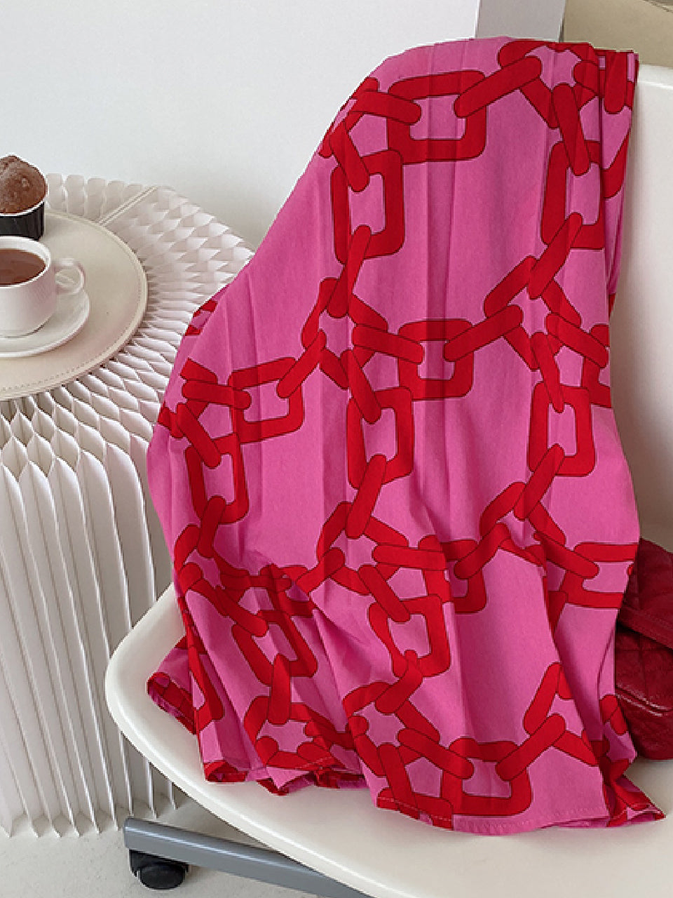 Chain Print Chiffon Skirt X321