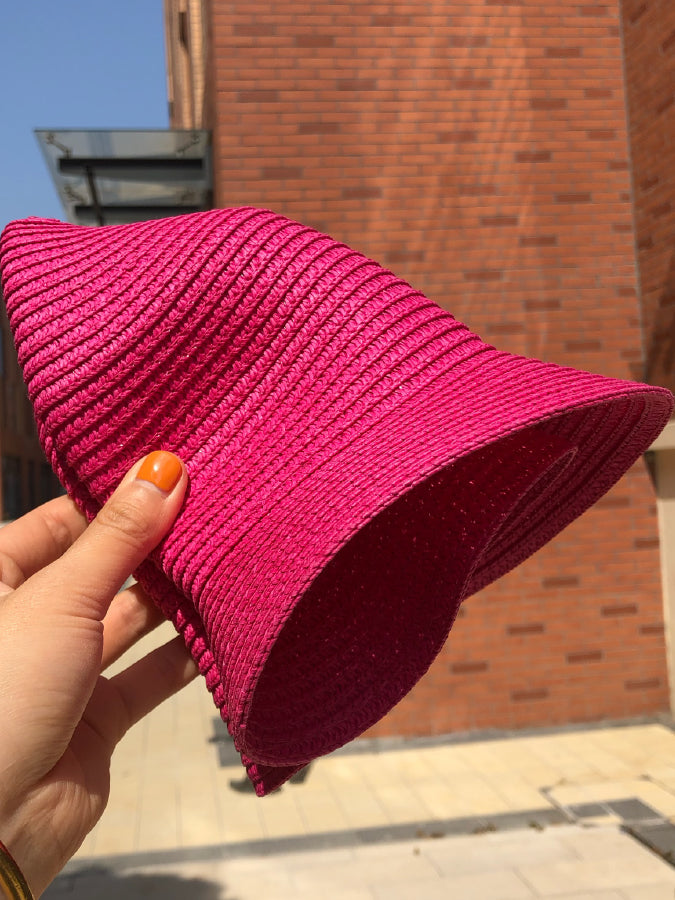 Vivid Flat Top Straw Hat X459
