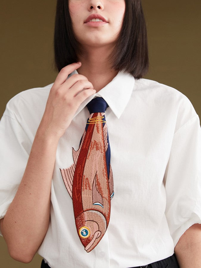 Fish-stitch tie X705