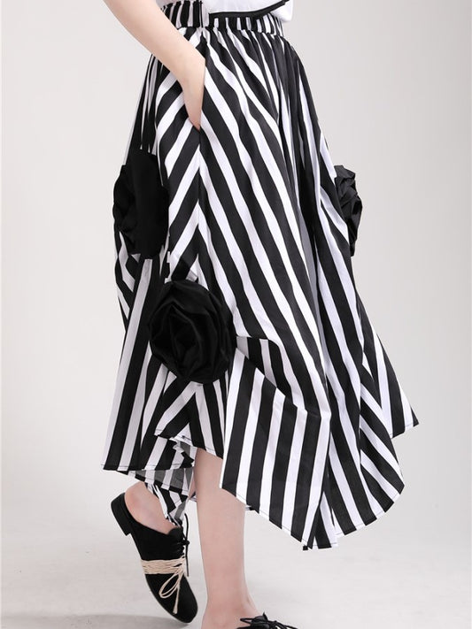 Big Flower Middle Skirt X712