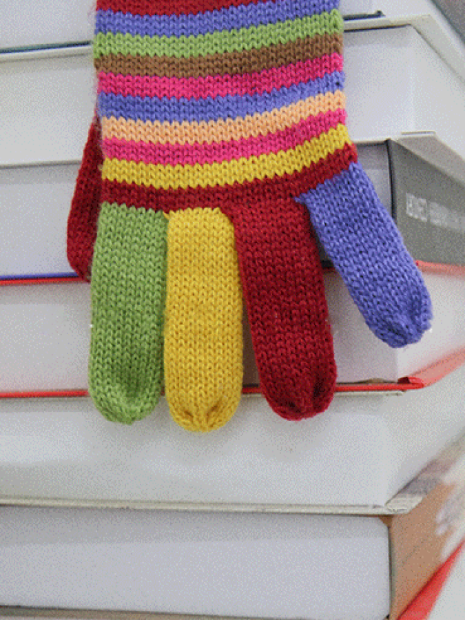 Rainbow Stripe Glove X714