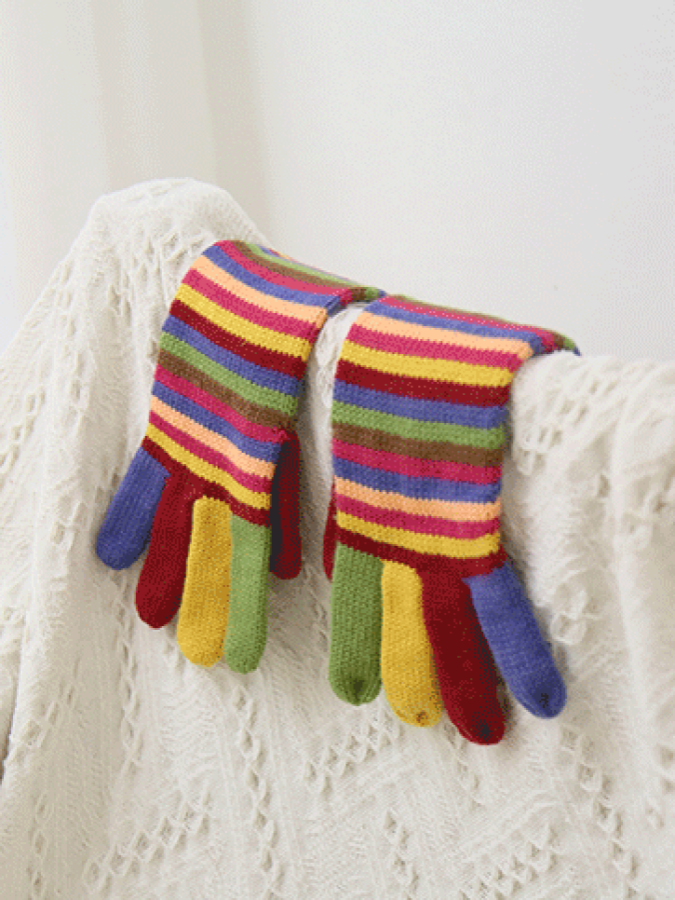 Rainbow Stripe Glove X714