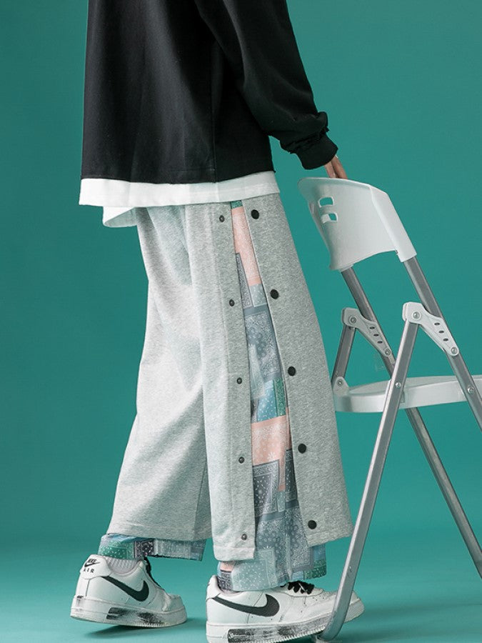 Faux two-piece pants X853