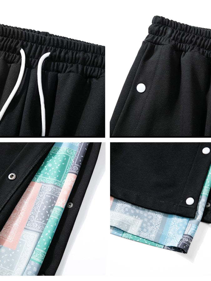 Faux two-piece pants X853