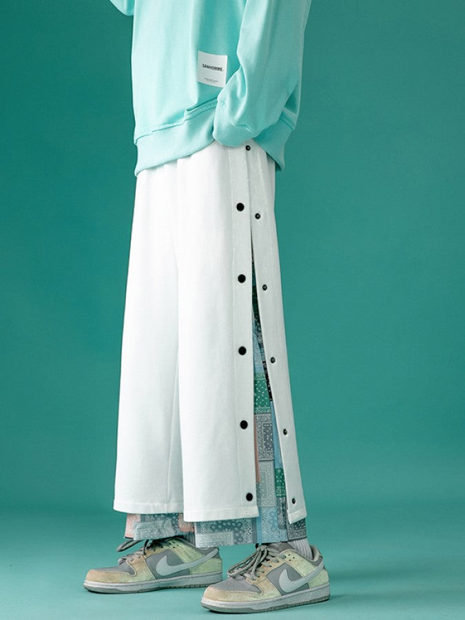 Faux two-piece pants X853