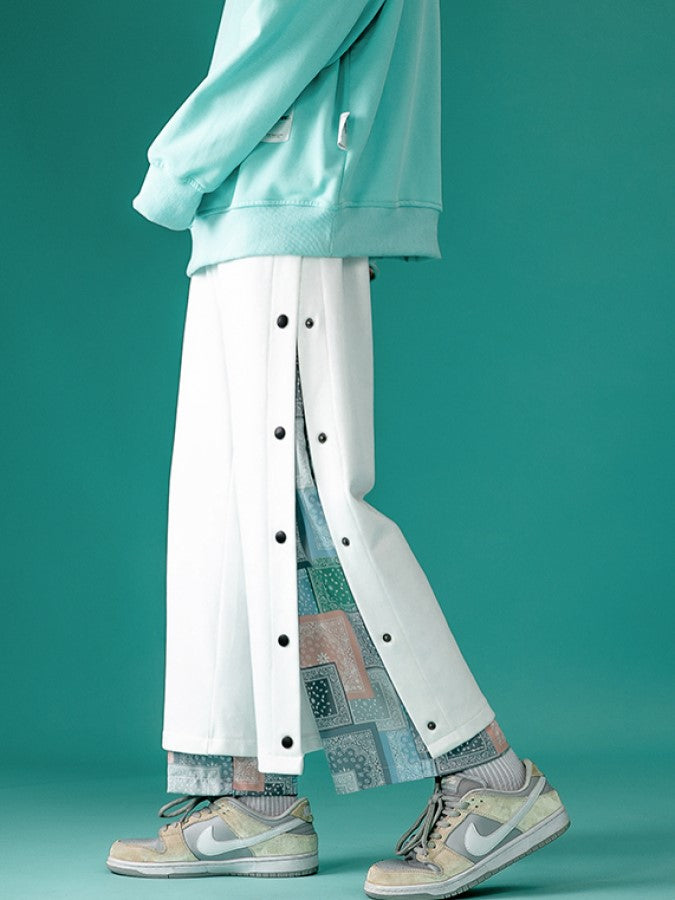 Faux two-piece pants X853