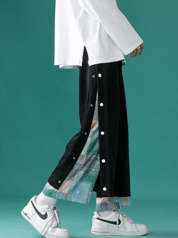 Faux two-piece pants X853