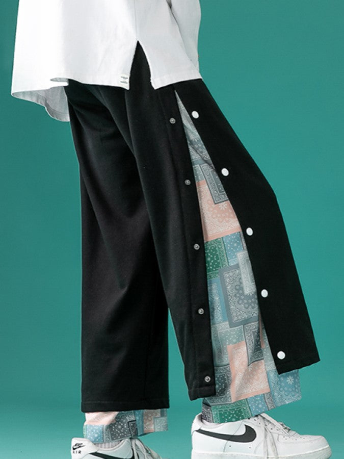 Faux two-piece pants X853