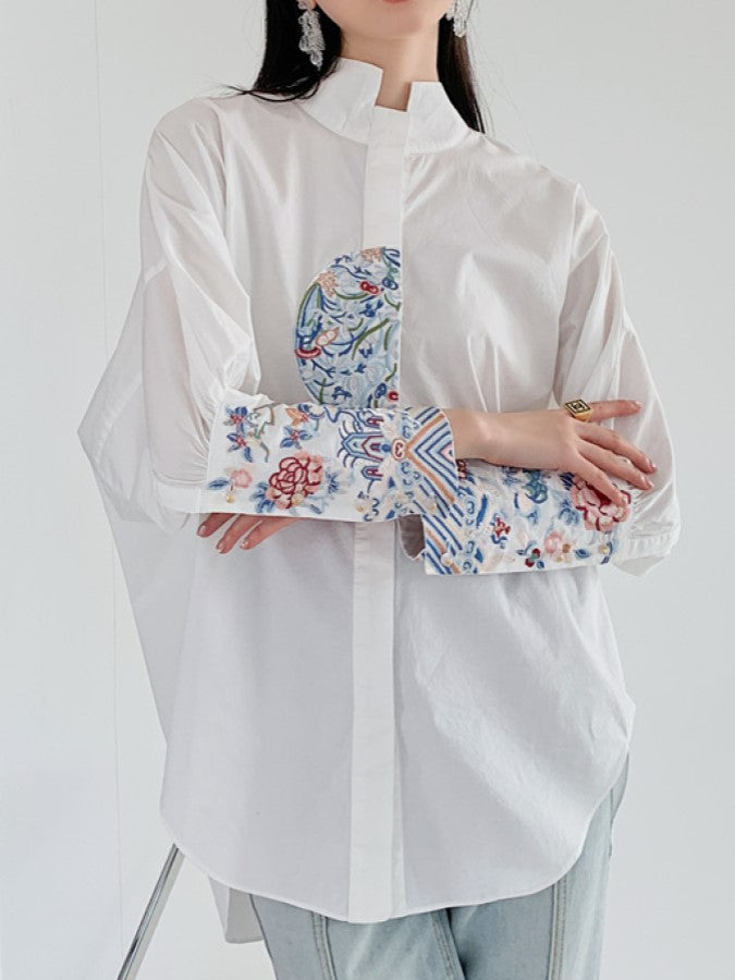 Stitched sleeve shirt X893