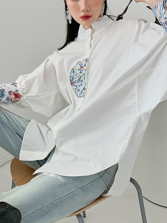 Stitched sleeve shirt X893