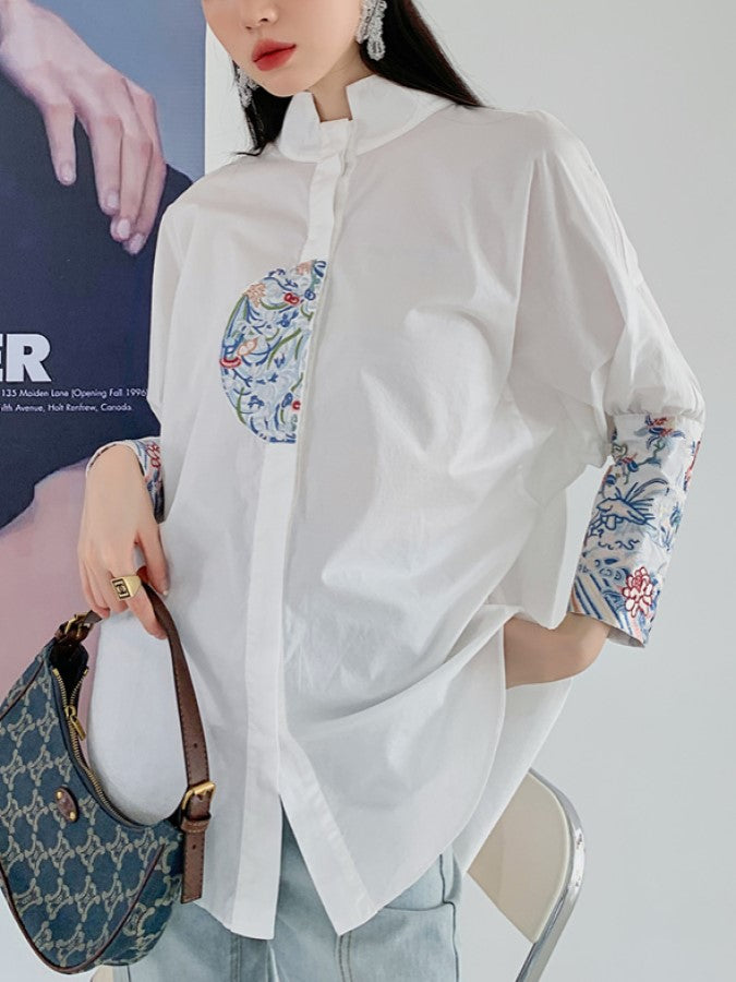 Stitched sleeve shirt X893