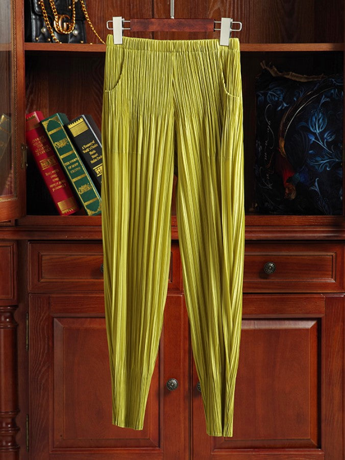 High Waist Pleated Jogger Pants X1262