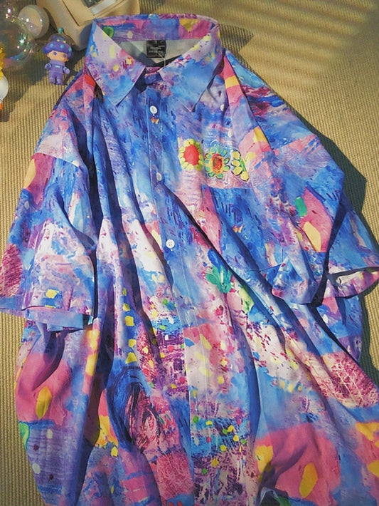 Colorful tie-dye shirt X548