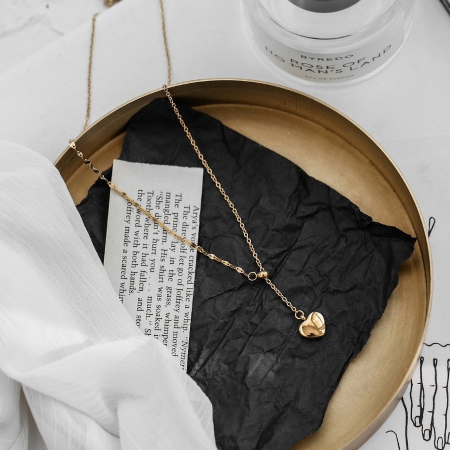 Heart pendant necklace X075