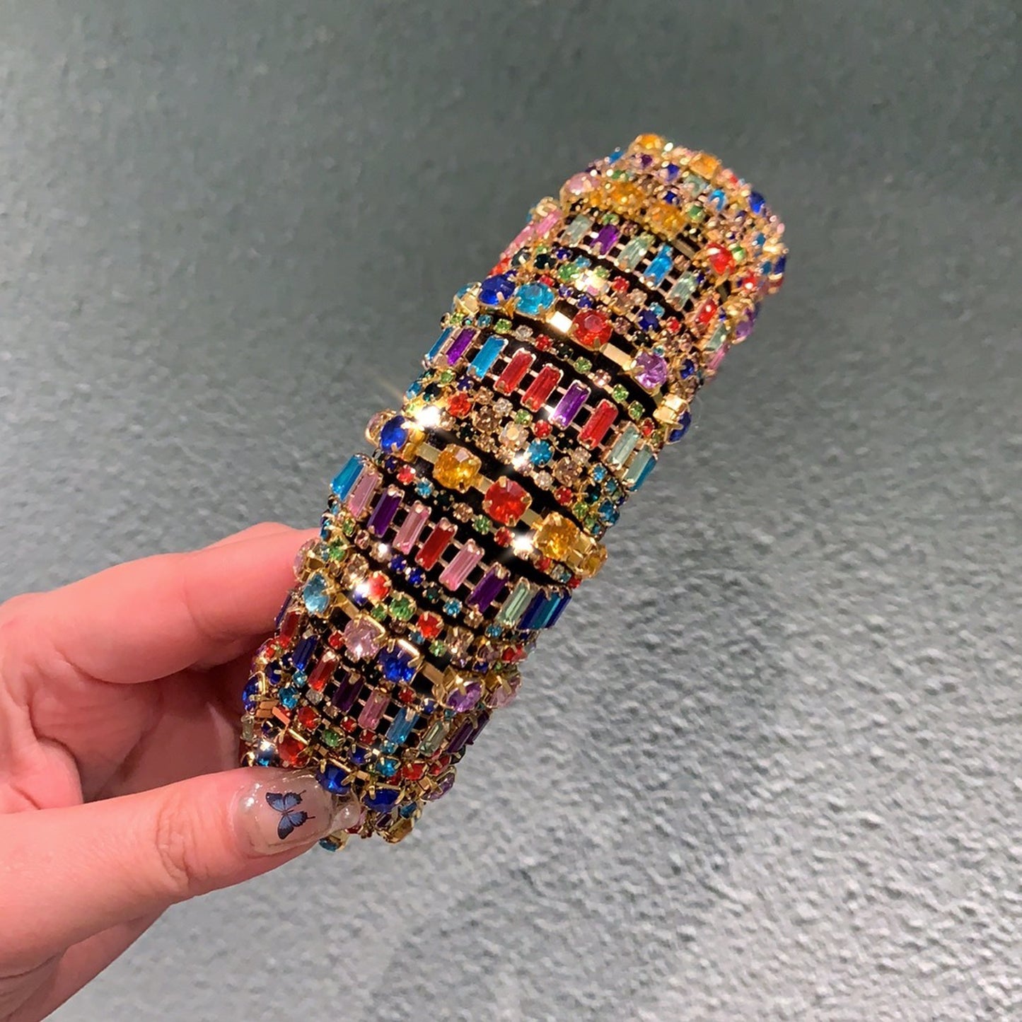 Full rhinestone retro hair band X166