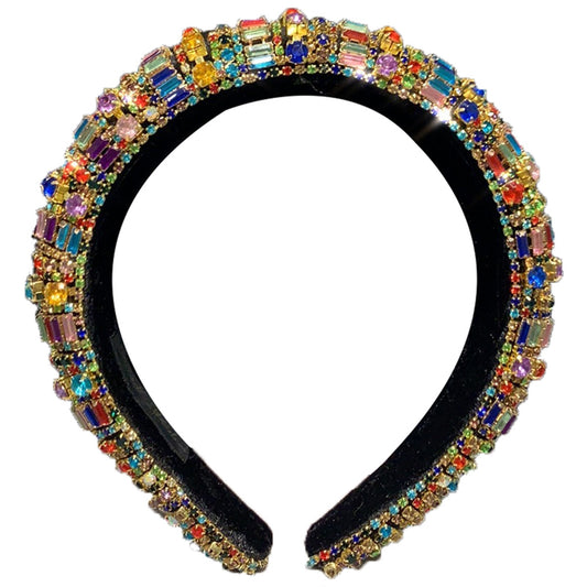 Full rhinestone retro hair band X166