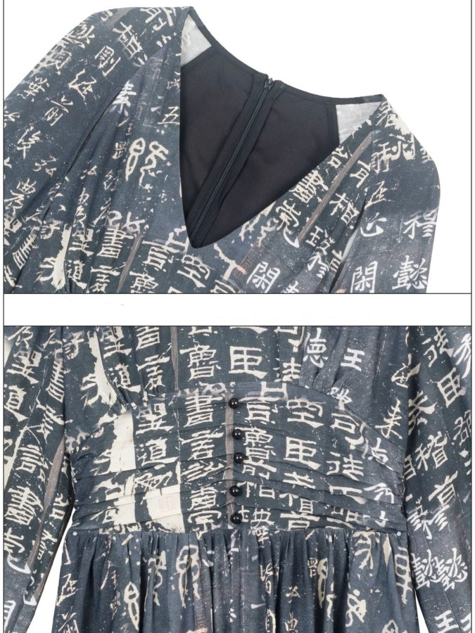 Kanji dress X3008