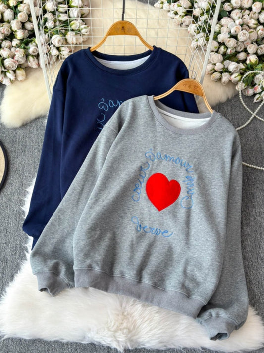 Logo Heart Motif Pullover X2906