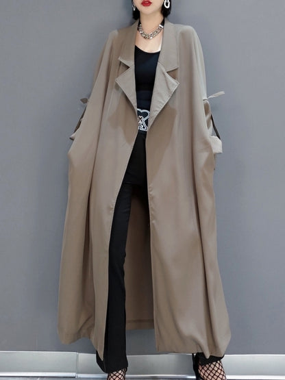 Loose Silhouette Windbreaker Trench Coat X2397