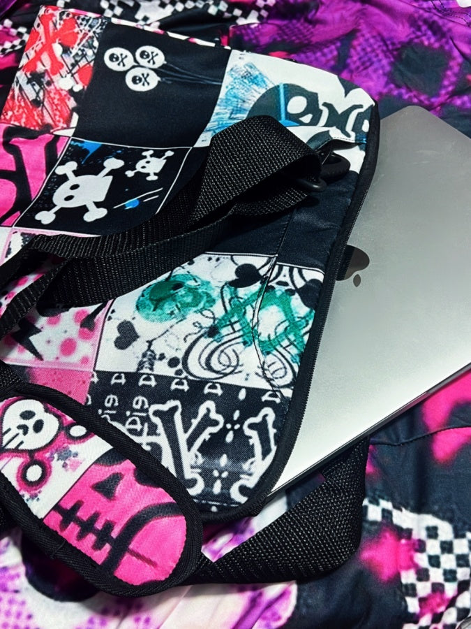 Skull print 2way briefcase X2448