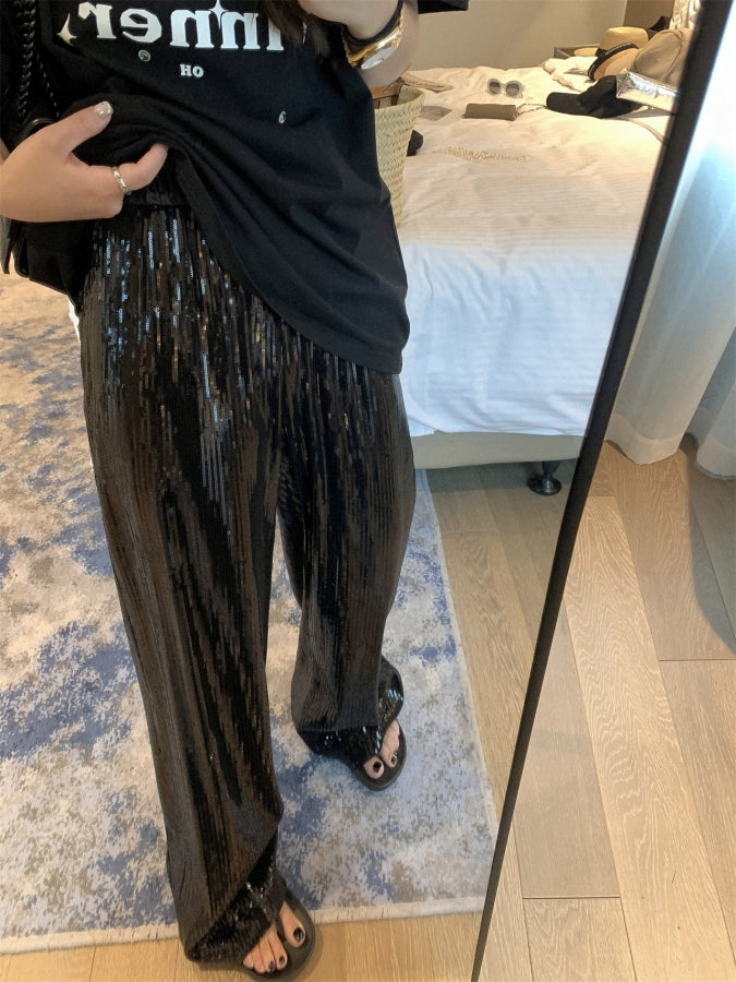 Sequin Draped Pants X2371