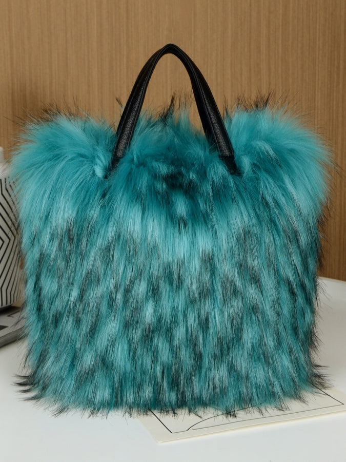 Fur touch cute handbag X2497