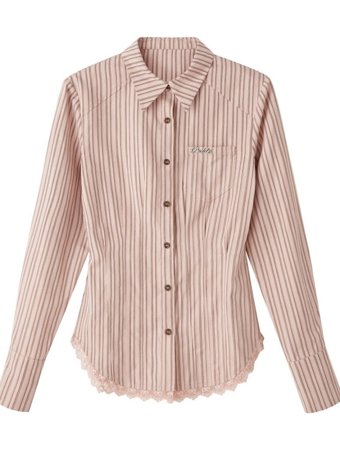 College style striped shirt X2490